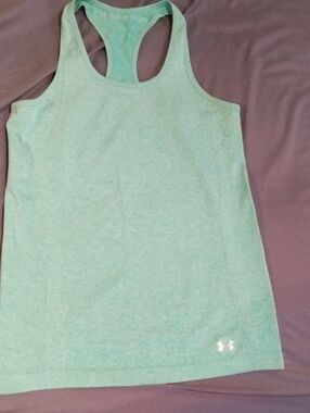 Like New Under Armour Light Mint Racerback Performance Tank